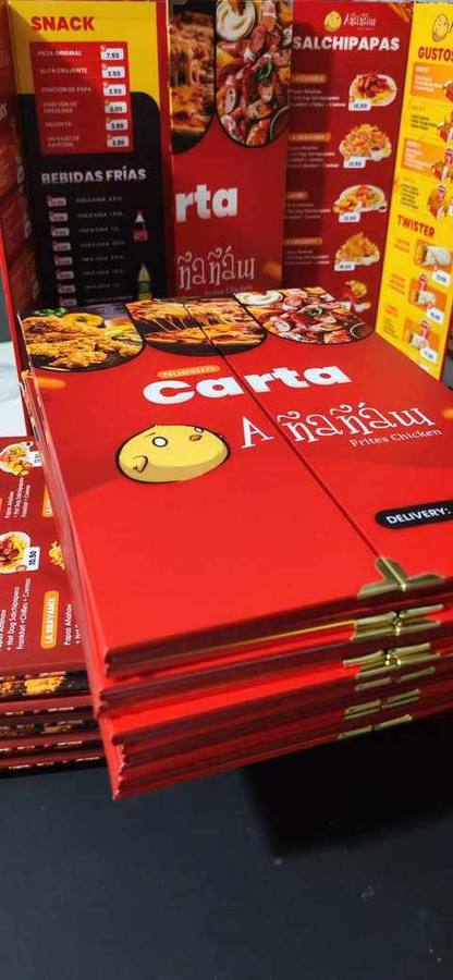 Cartas impresas Añañáu Frites Chicken